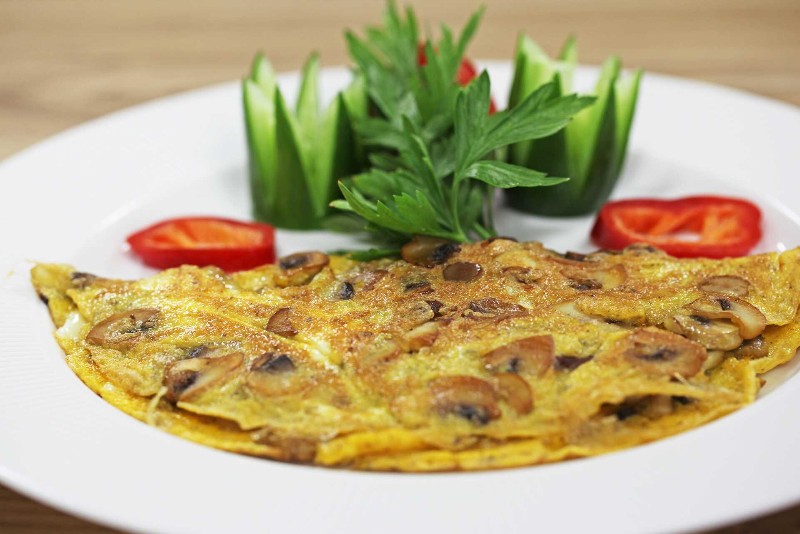 Mantarlı Kaşarlı Omlet